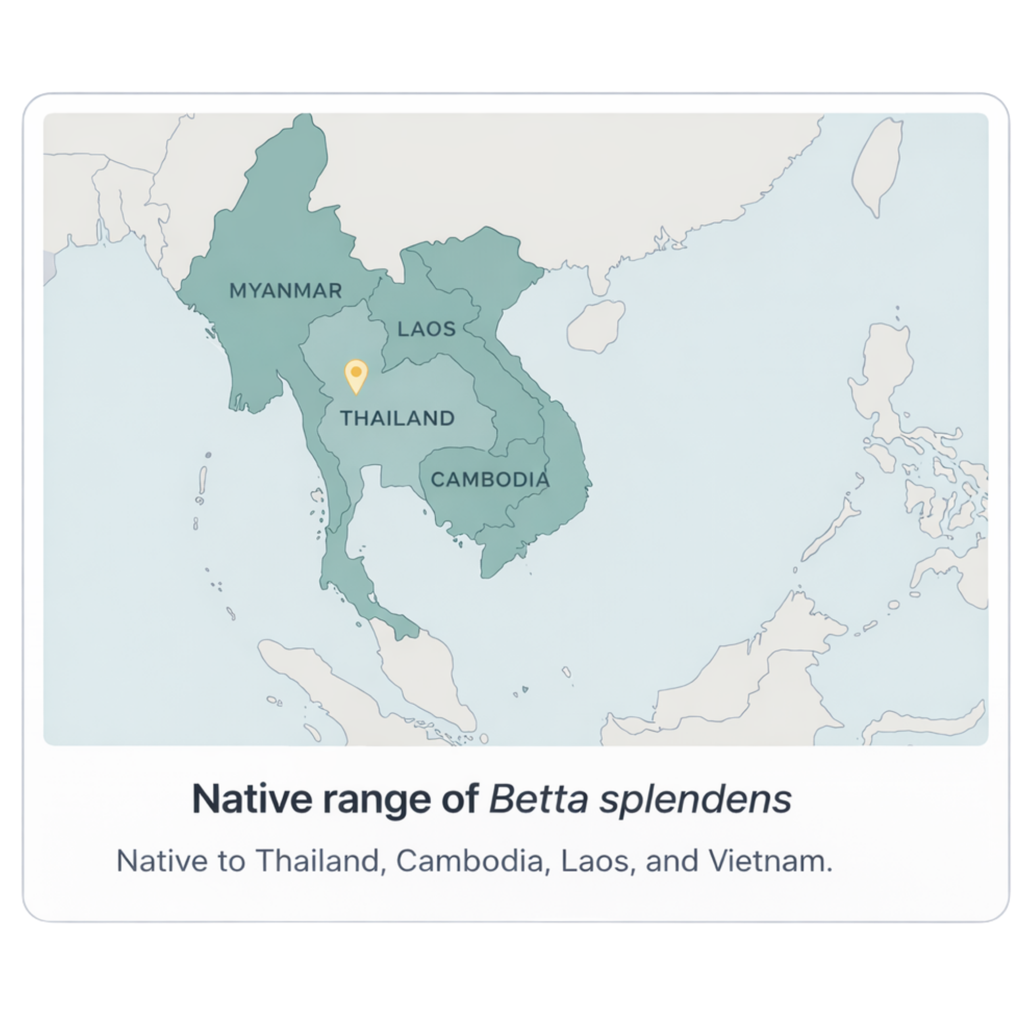 Native range map for Betta